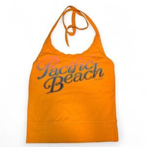 Hollister Co. Women's Orange halter tie top